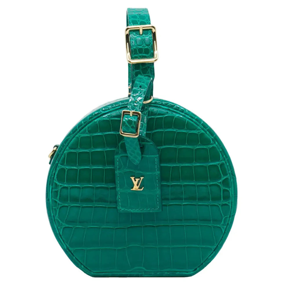Louis Vuitton Alligator Petite Boite Chapeau Handbag - Green