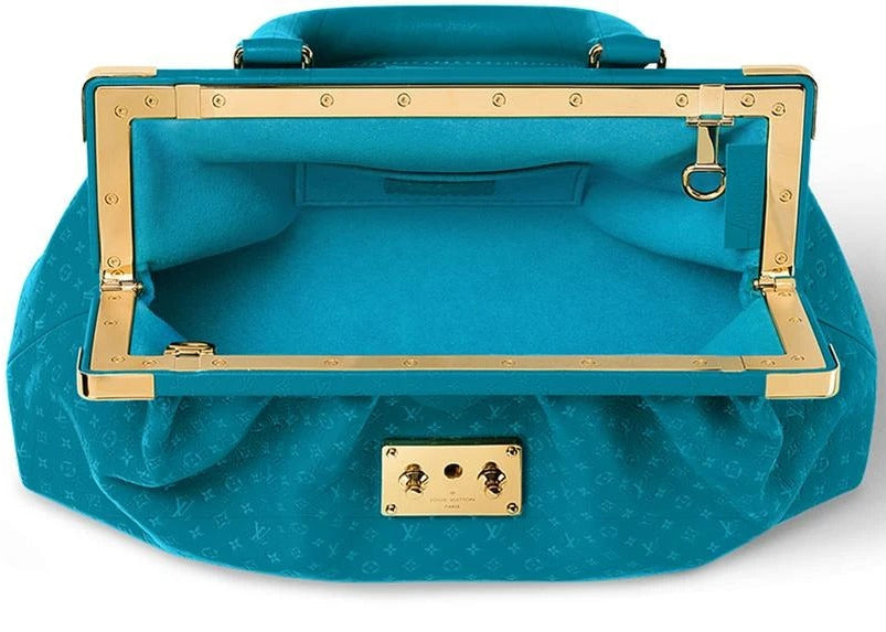 Louis Vuitton Calfskin Monogram Clutch Bag – Blue