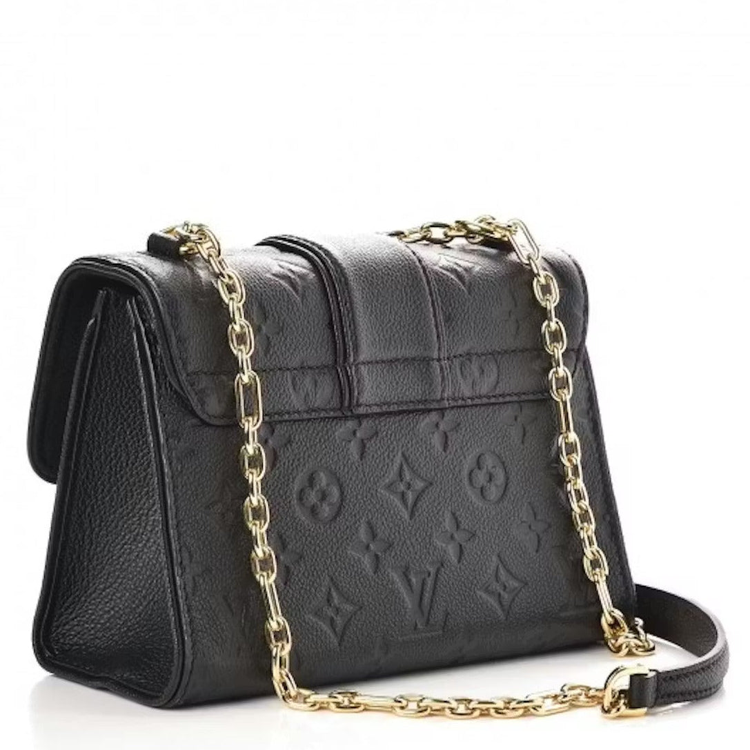 Louis Vuitton Monogram Empreinte Saint Sulpice BB Shoulder Bag - Black