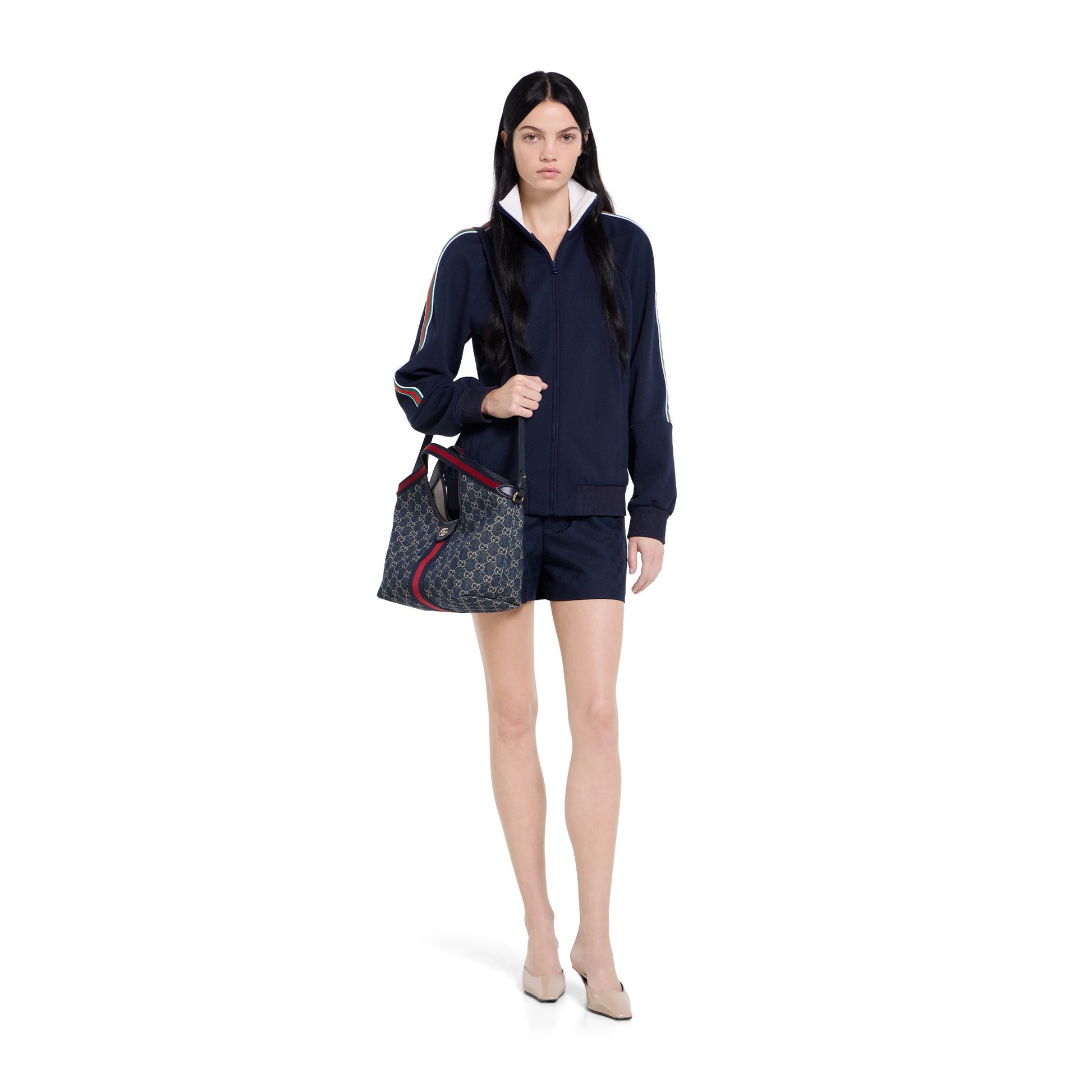 Gucci GG Denim Giglio Small Tote Bag – Blue