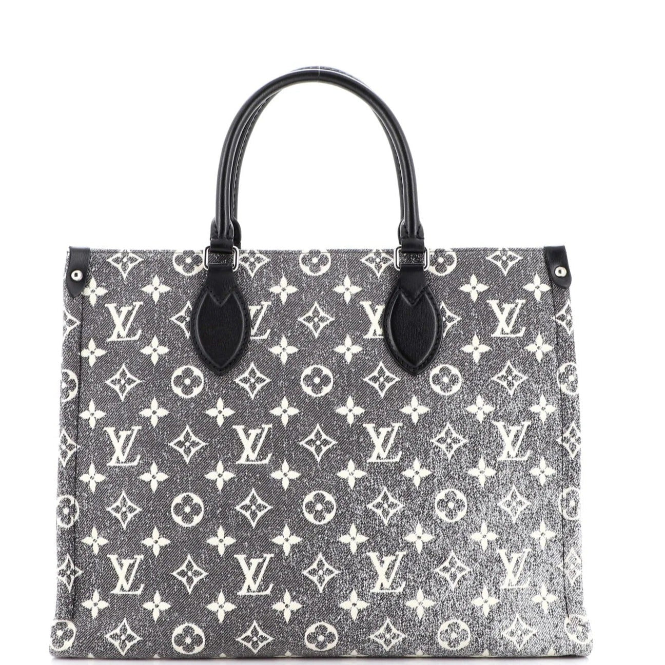 Louis Vuitton Monogram Jacquard Denim OnTheGo MM Tote Bag - Black
