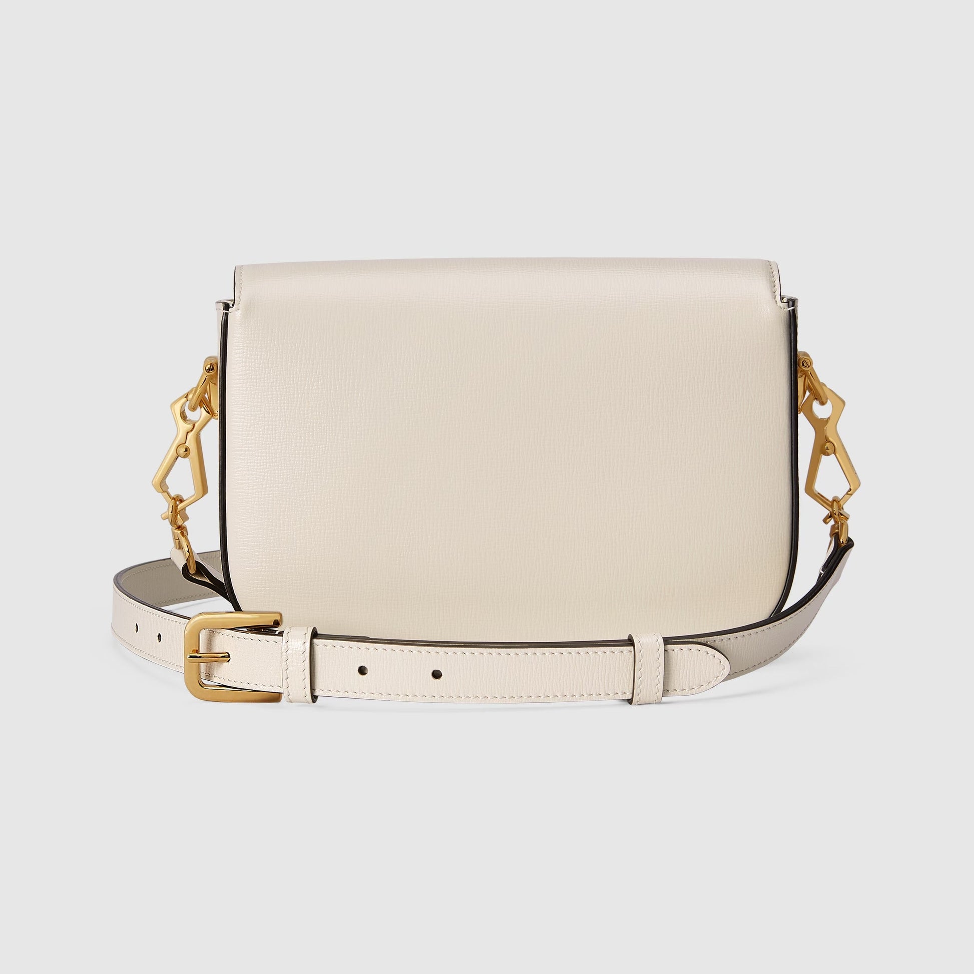 Gucci Horsebit 1955 Small Leather Shoulder Bag – White