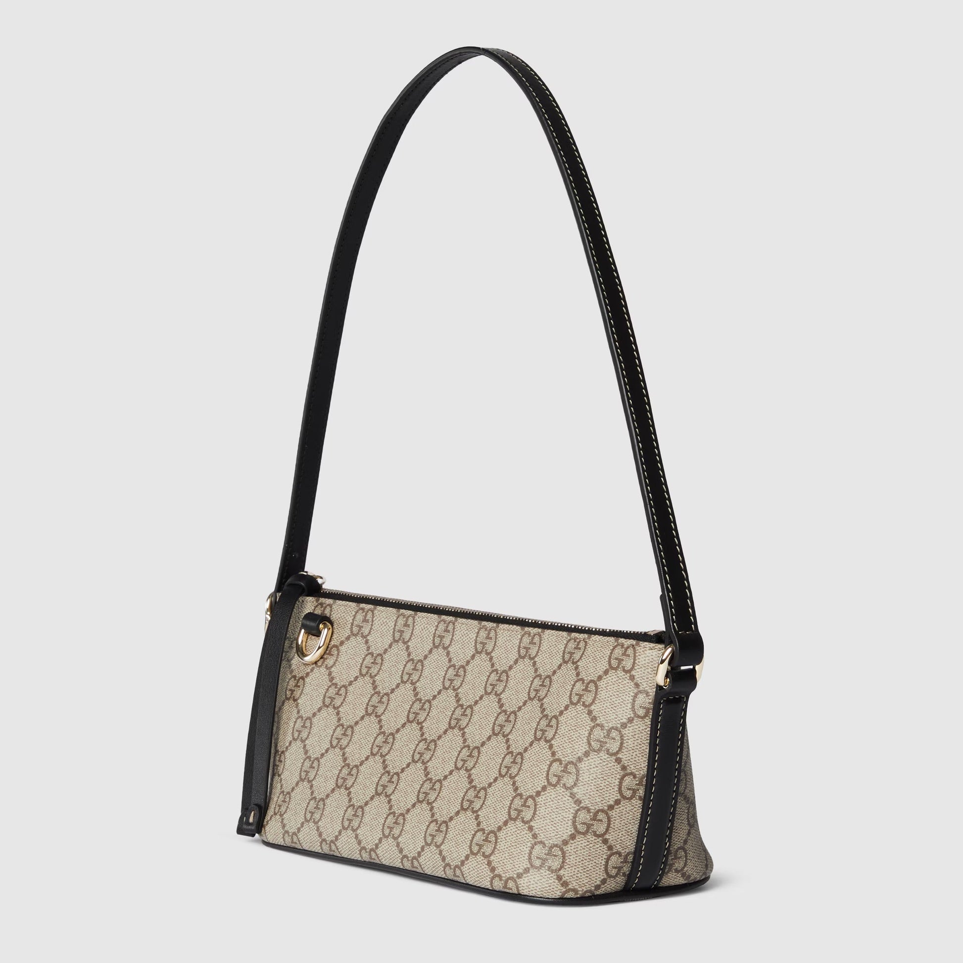 Gucci GG Monogram Small Shoulder Bag – Beige & Black