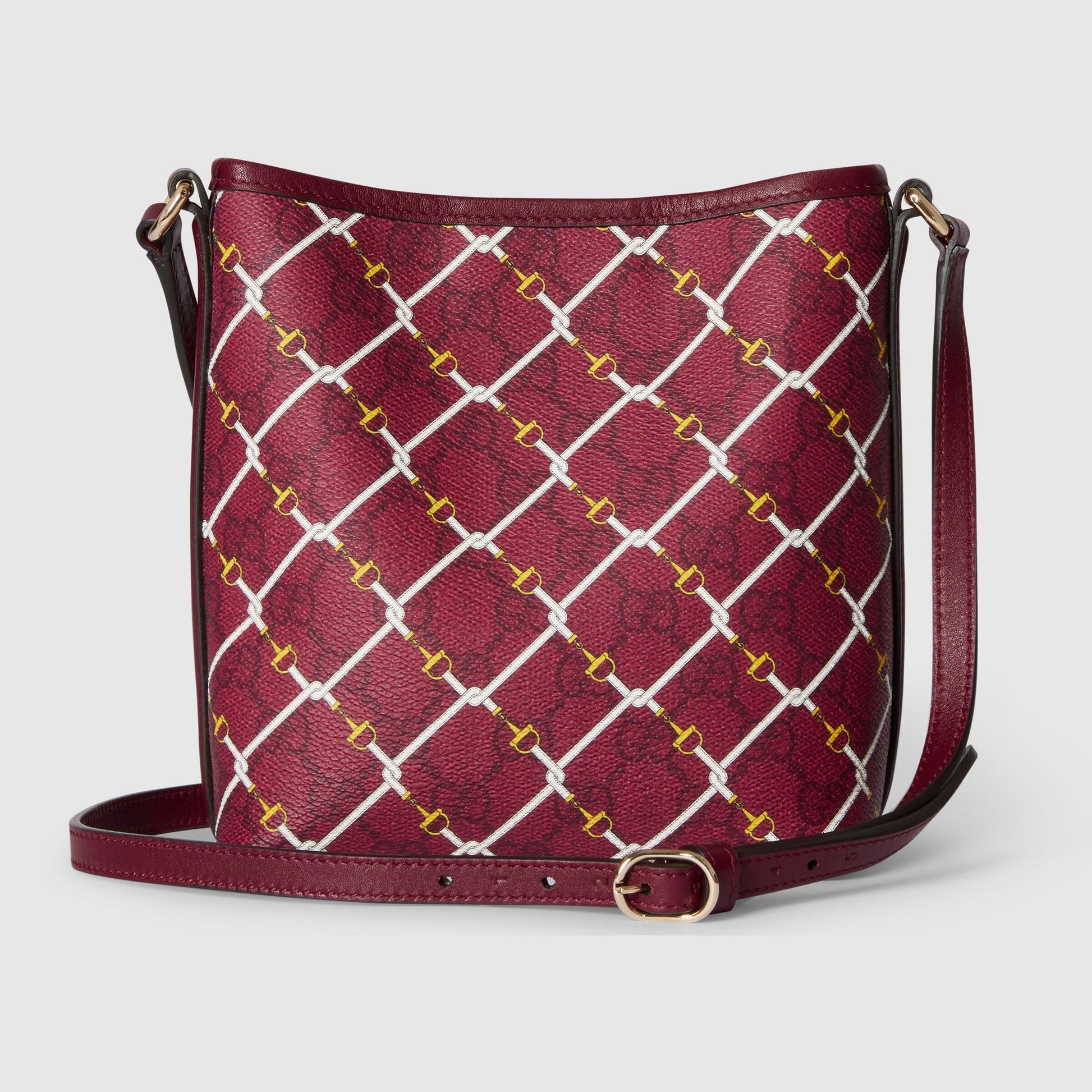 Gucci GG Emblem Small Bucket Bag – Red