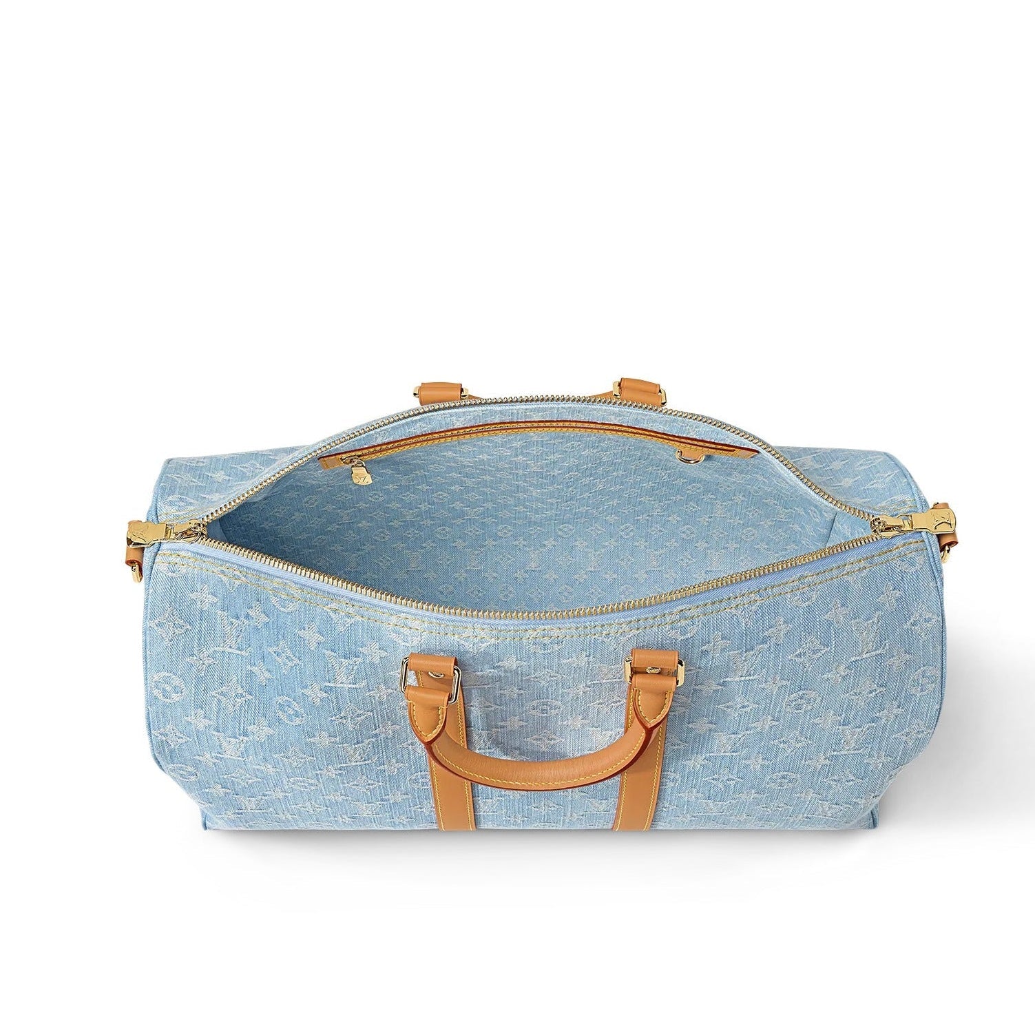 Louis Vuitton Monogram Denim Keepall Bandoulière 45 Duffle Bag  – Blue