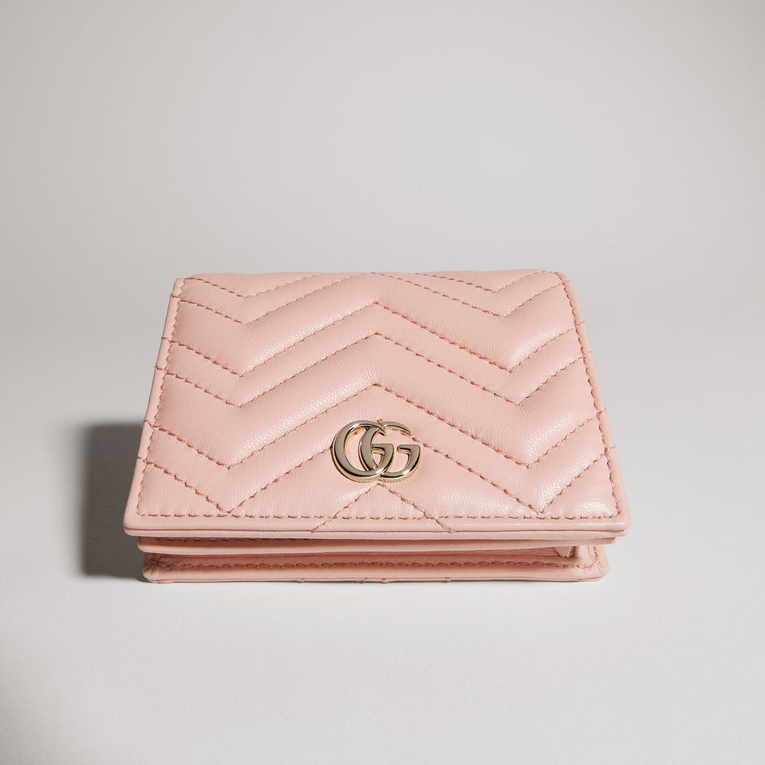 Gucci GG Marmont Card Case Wallet – Light Pink