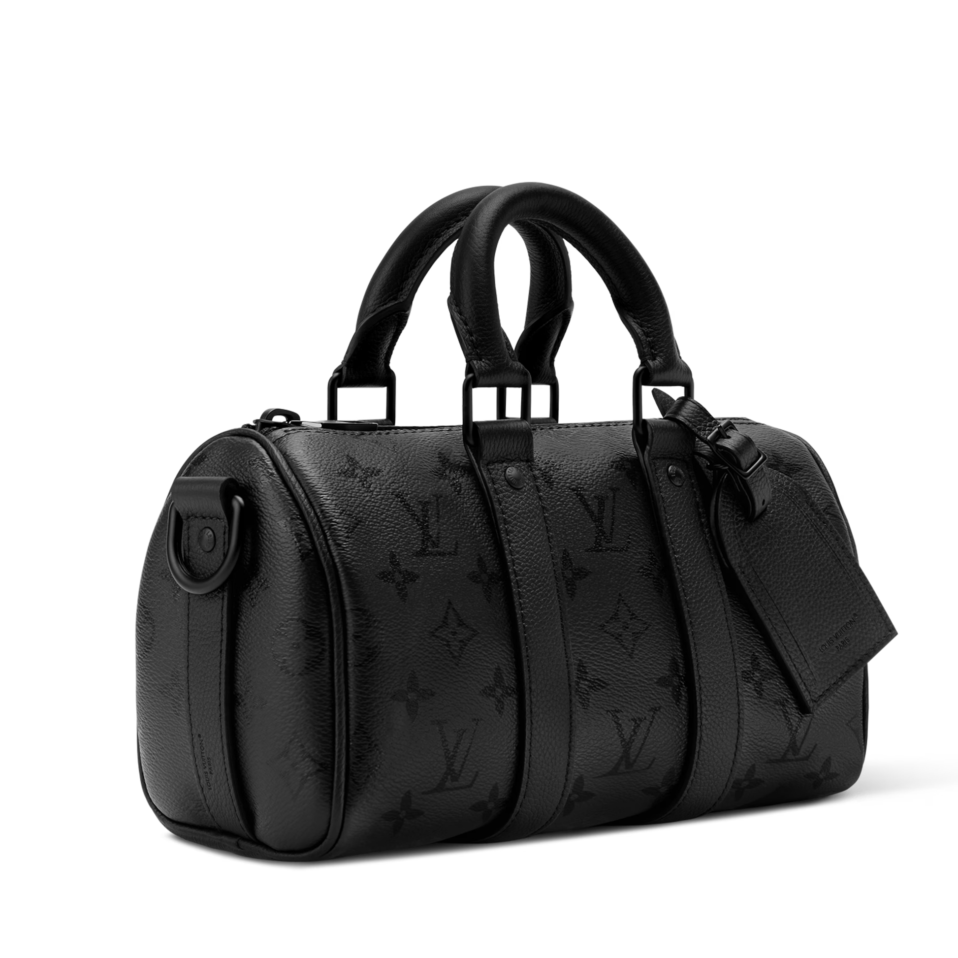 Louis Vuitton Monogram Midnight Canvas Keepall Bandoulière 25 Duffle Bag – Black