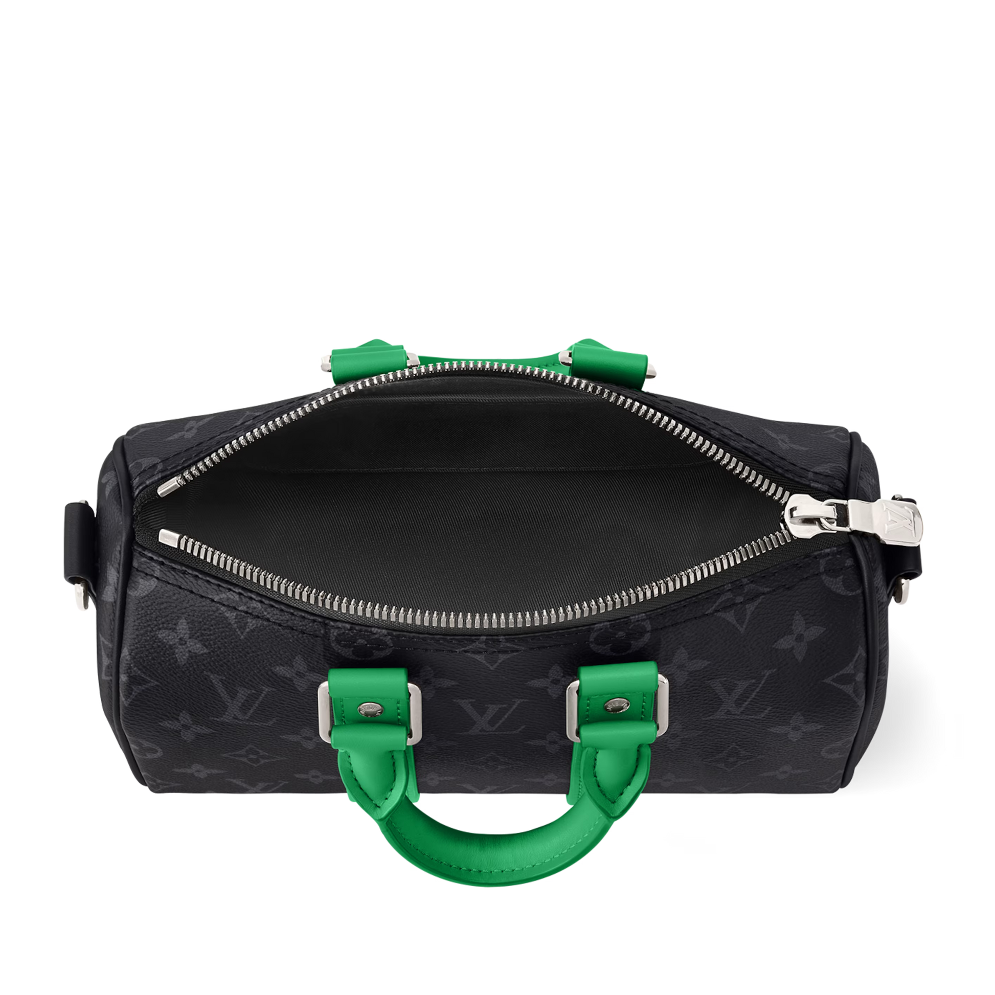Louis Vuitton Monogram Eclipse Keepall Bandoulière 25 Duffle Bag – Green