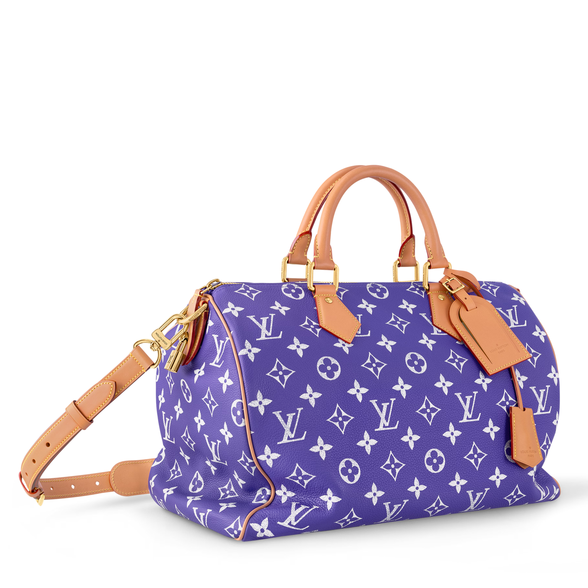 Louis Vuitton Speedy P9 Bandoulière 40 Calf Leather Handbag – Amethyst Purple