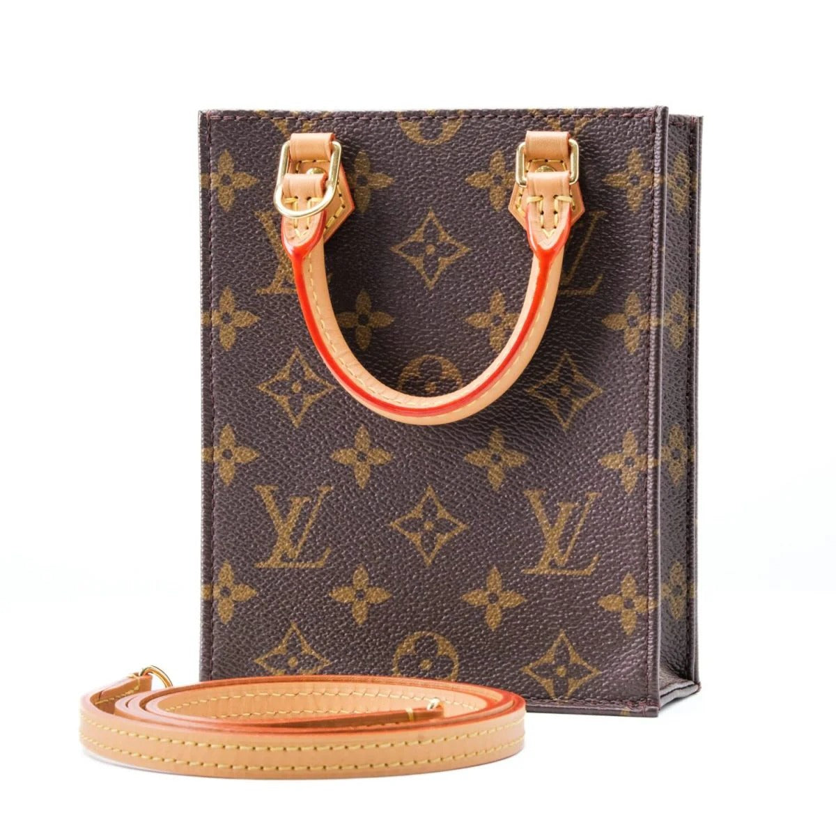 Louis Vuitton Monogram Canvas Petit Sac Plat Crossbody Bag – Brown