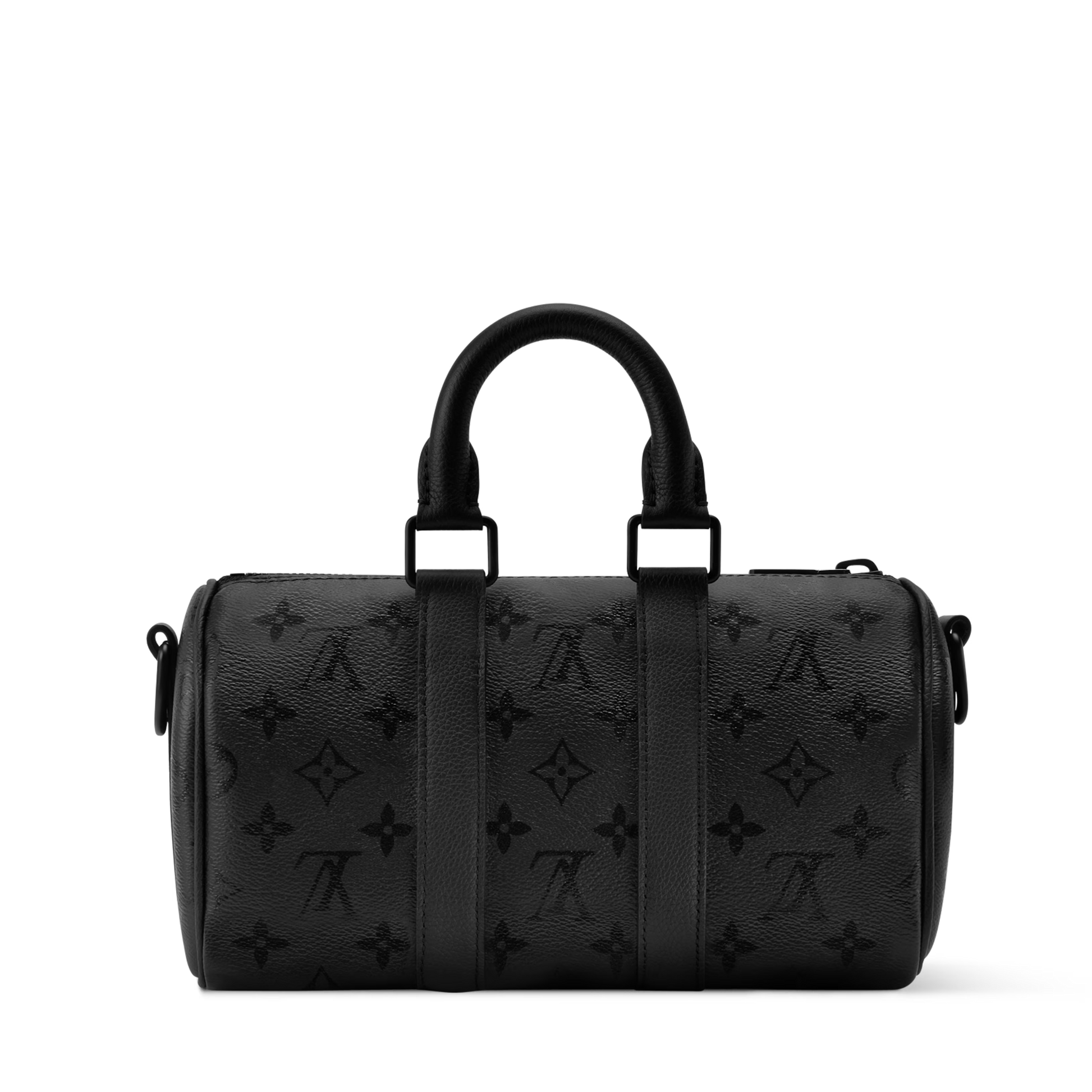 Louis Vuitton Monogram Midnight Canvas Keepall Bandoulière 25 Duffle Bag – Black