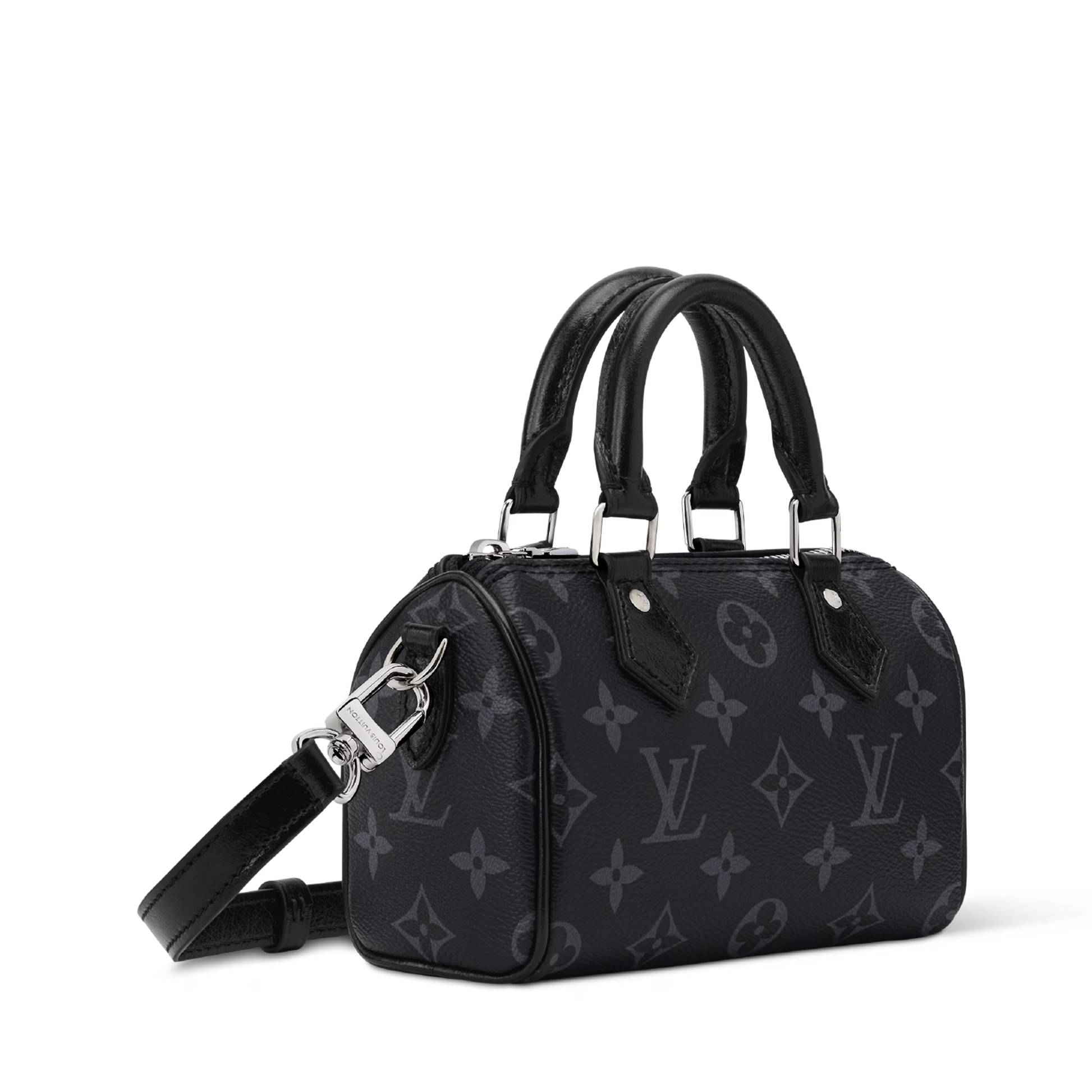 Louis Vuitton Monogram Eclipse Nano Speedy Handbag – Black