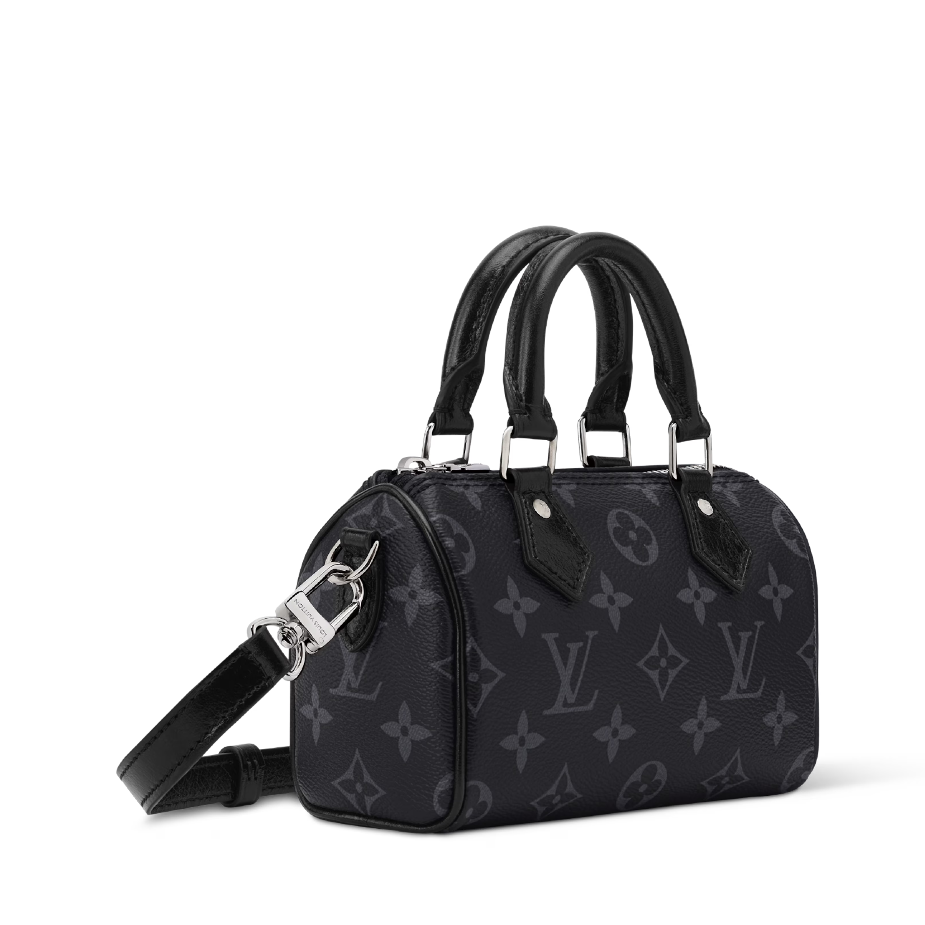 Louis Vuitton Monogram Eclipse Nano Speedy Handbag – Black