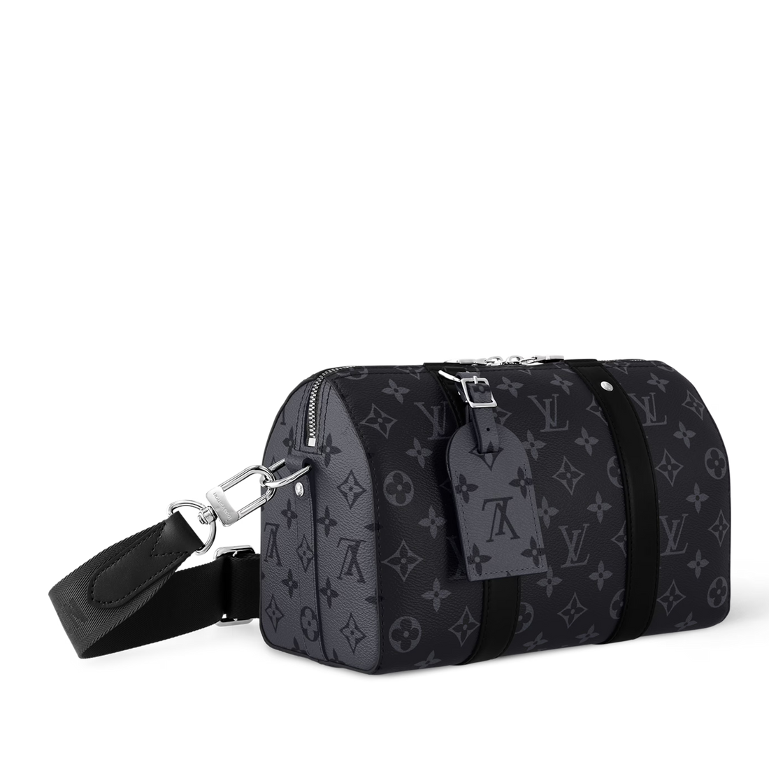Louis Vuitton Monogram Eclipse City Keepall Duffle Bag – Black