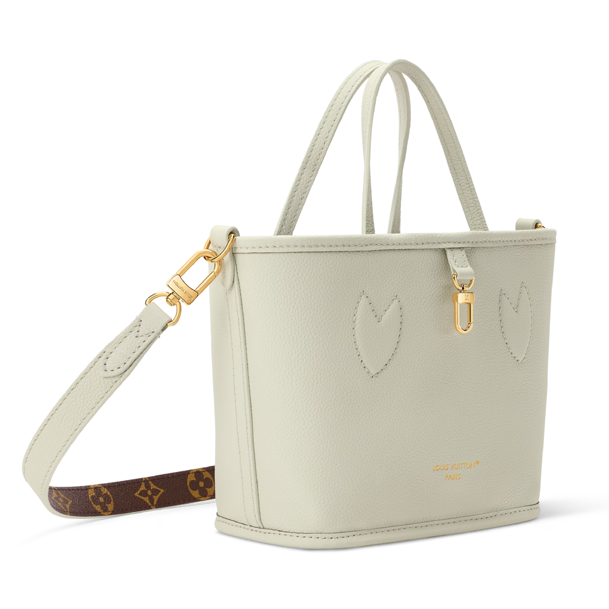 Louis Vuitton Monogram Celadon Neverfull Bandoulière Inside Out BB Handbag – Beige