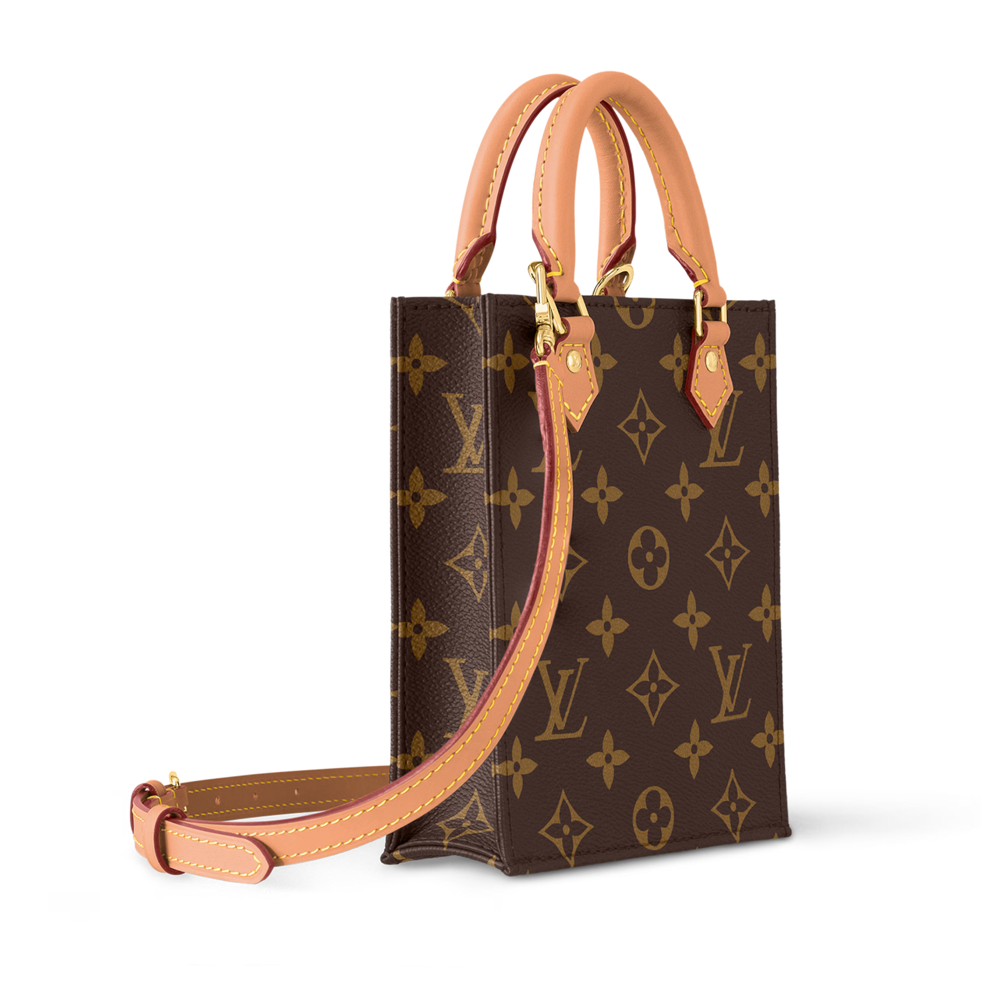 Louis Vuitton Monogram Canvas Petit Sac Plat Crossbody Bag – Brown