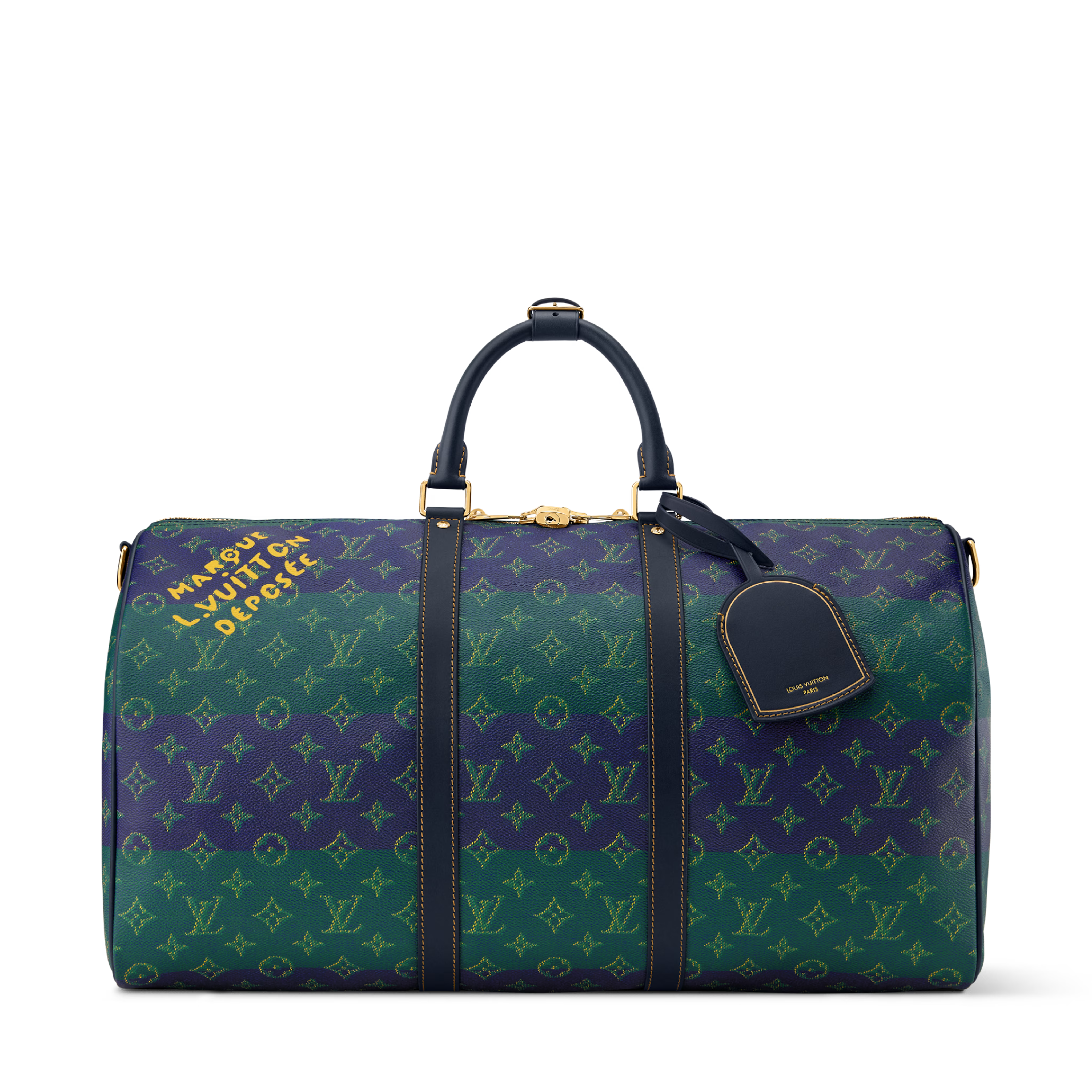 Louis Vuitton Keepall Bandoulière 50 Duffle Bag – Blue Stripes
