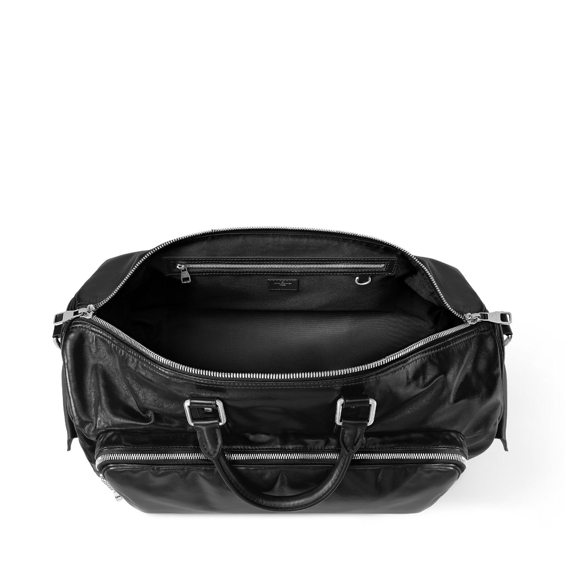 Louis Vuitton Calfskin Keepall Cargo Bandoulière 50 Travel Bag – Black