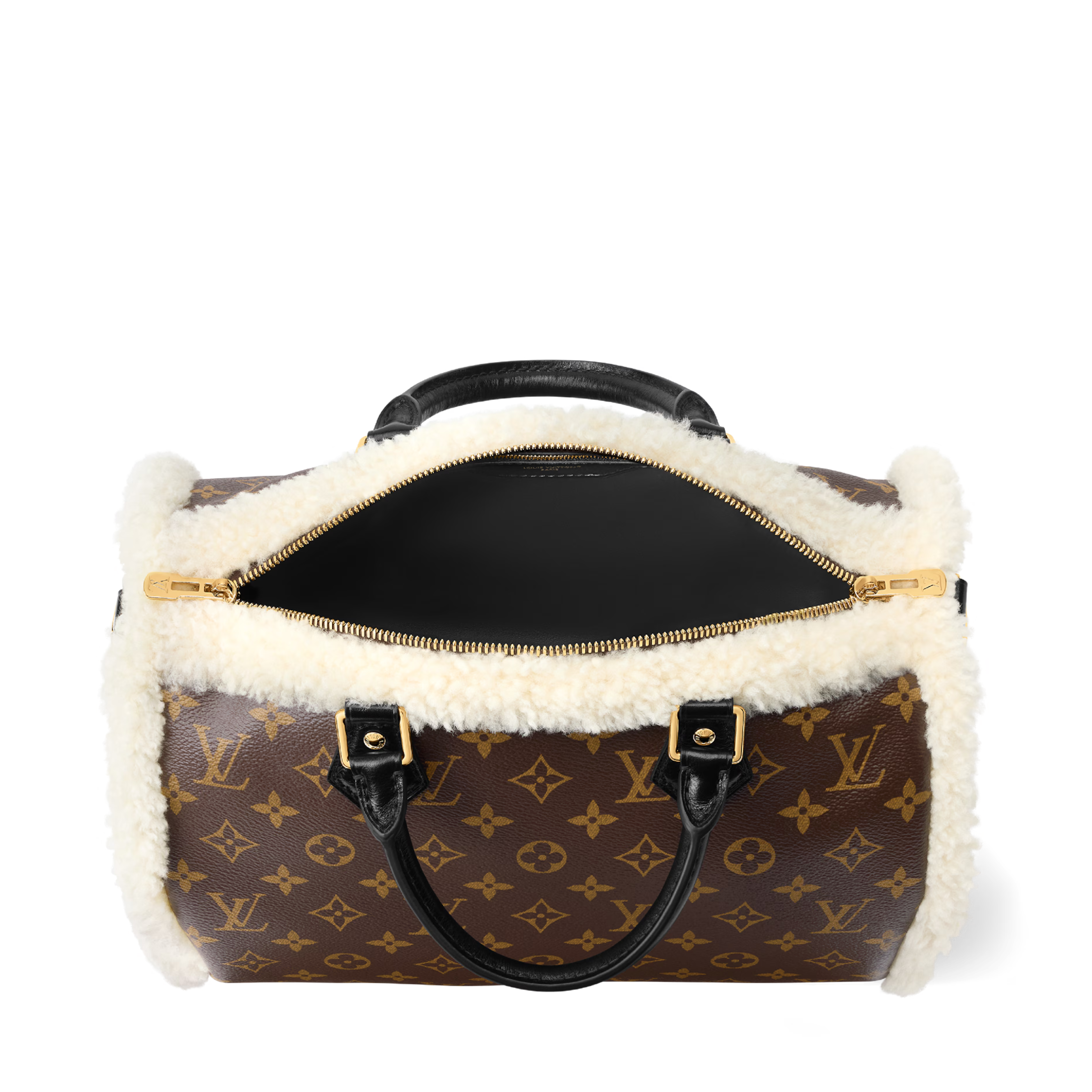 Louis Vuitton Monogram Shearling Speedy Soft 30 Teddy Handbag – Brown