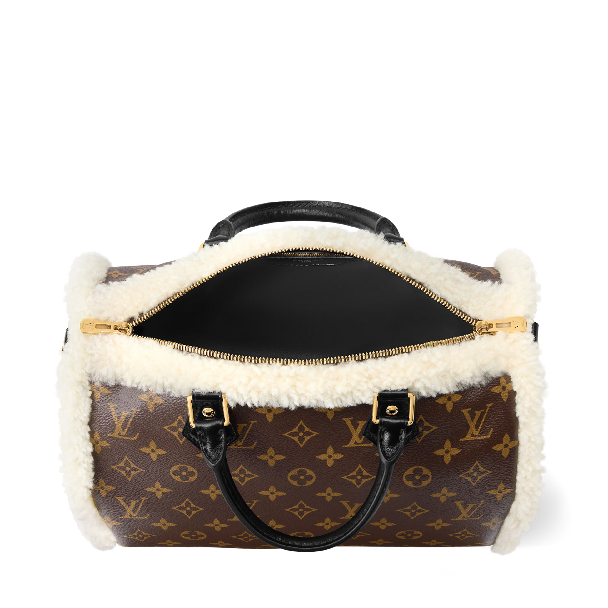 Louis Vuitton Monogram Shearling Speedy Soft 30 Teddy Handbag – Brown