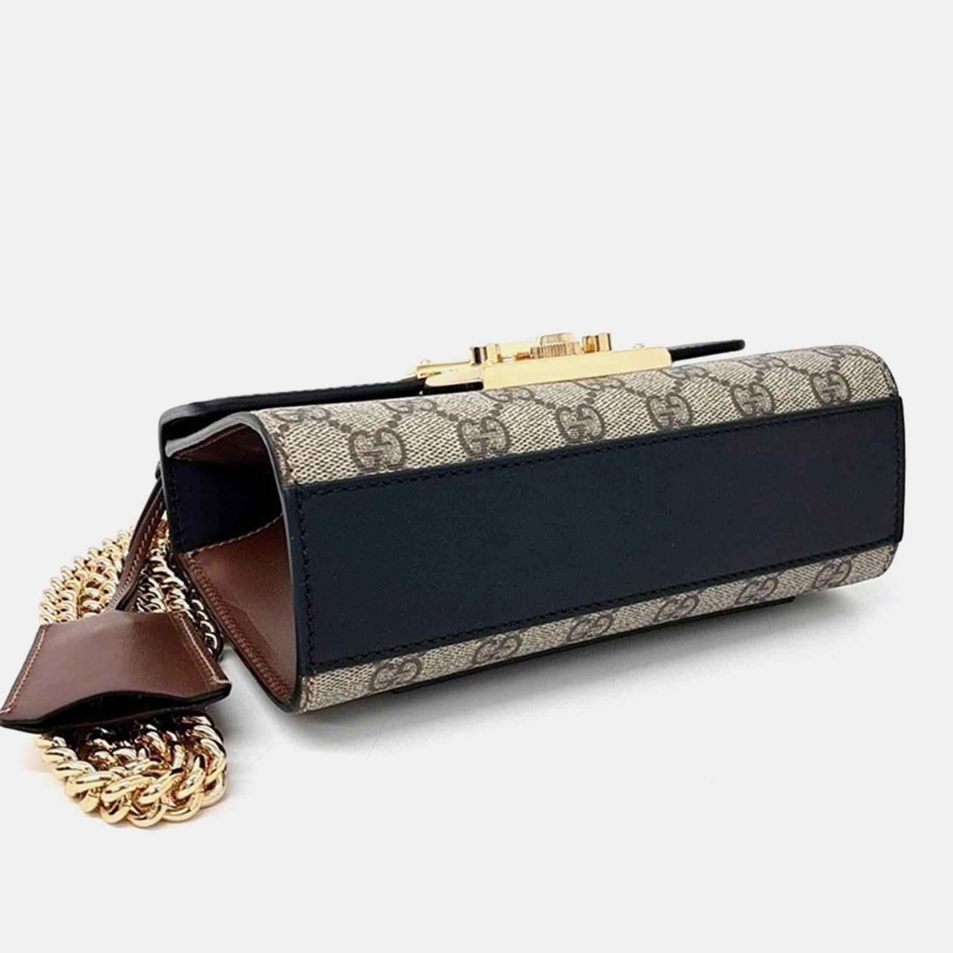 Gucci GG Padlock Crossbody Shoulder Bag – Black