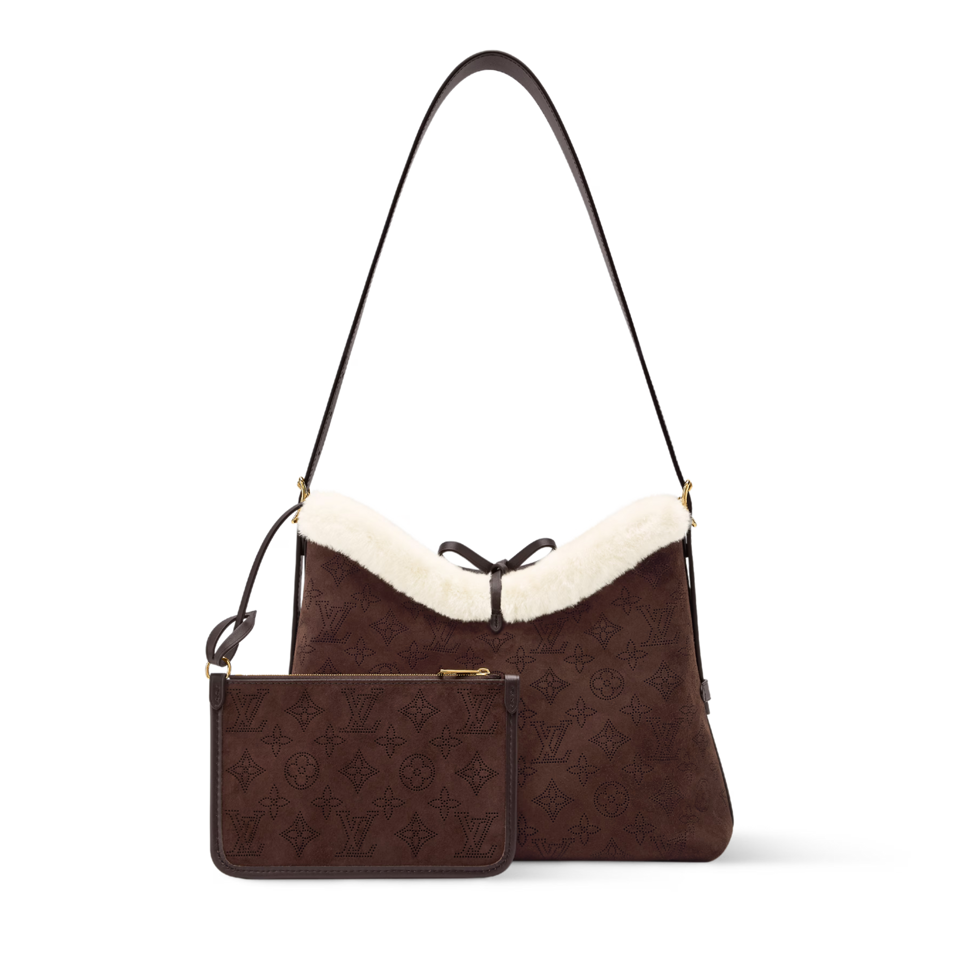 Louis Vuitton Ski Suede Calfkin CarryAll PM Shoulder Bag – Chocolate