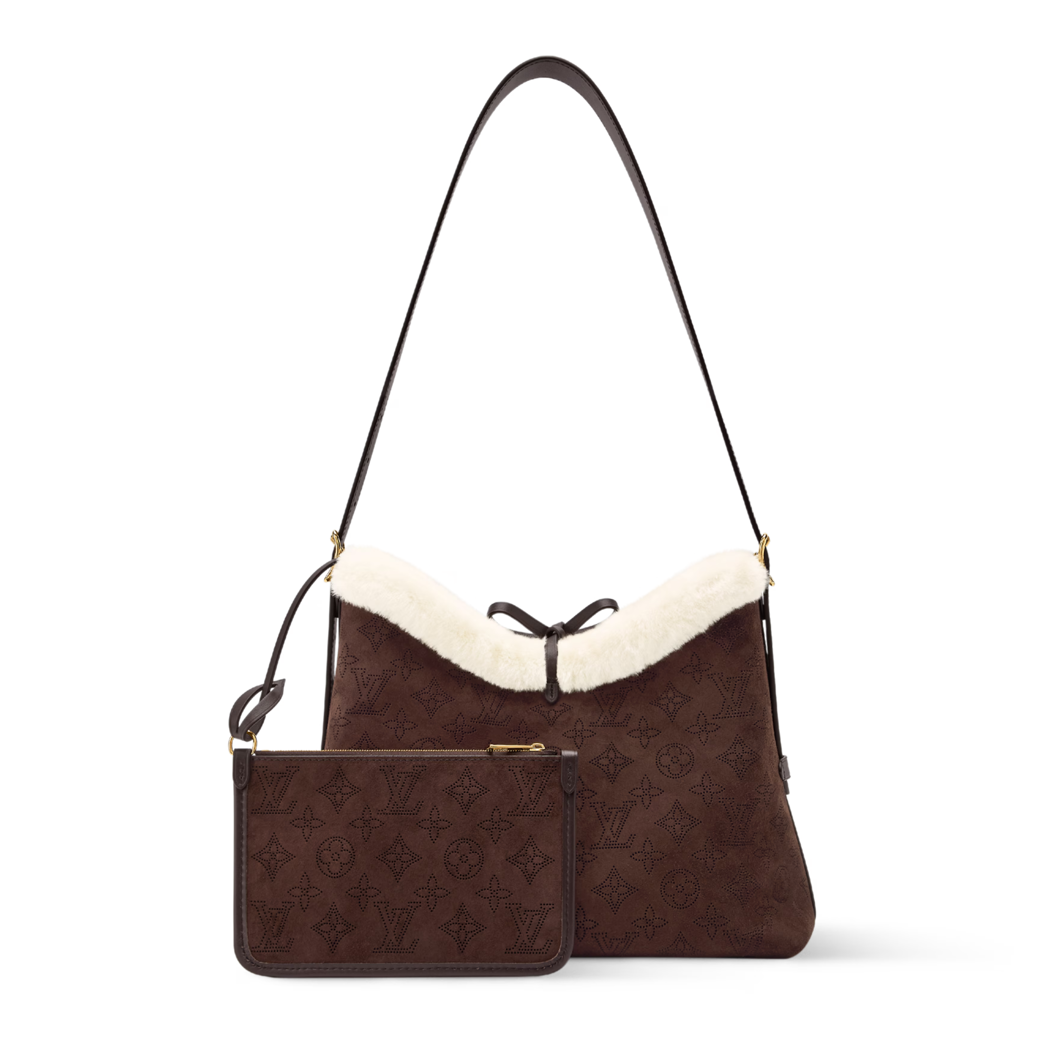Louis Vuitton Ski Suede Calfkin CarryAll PM Shoulder Bag – Chocolate