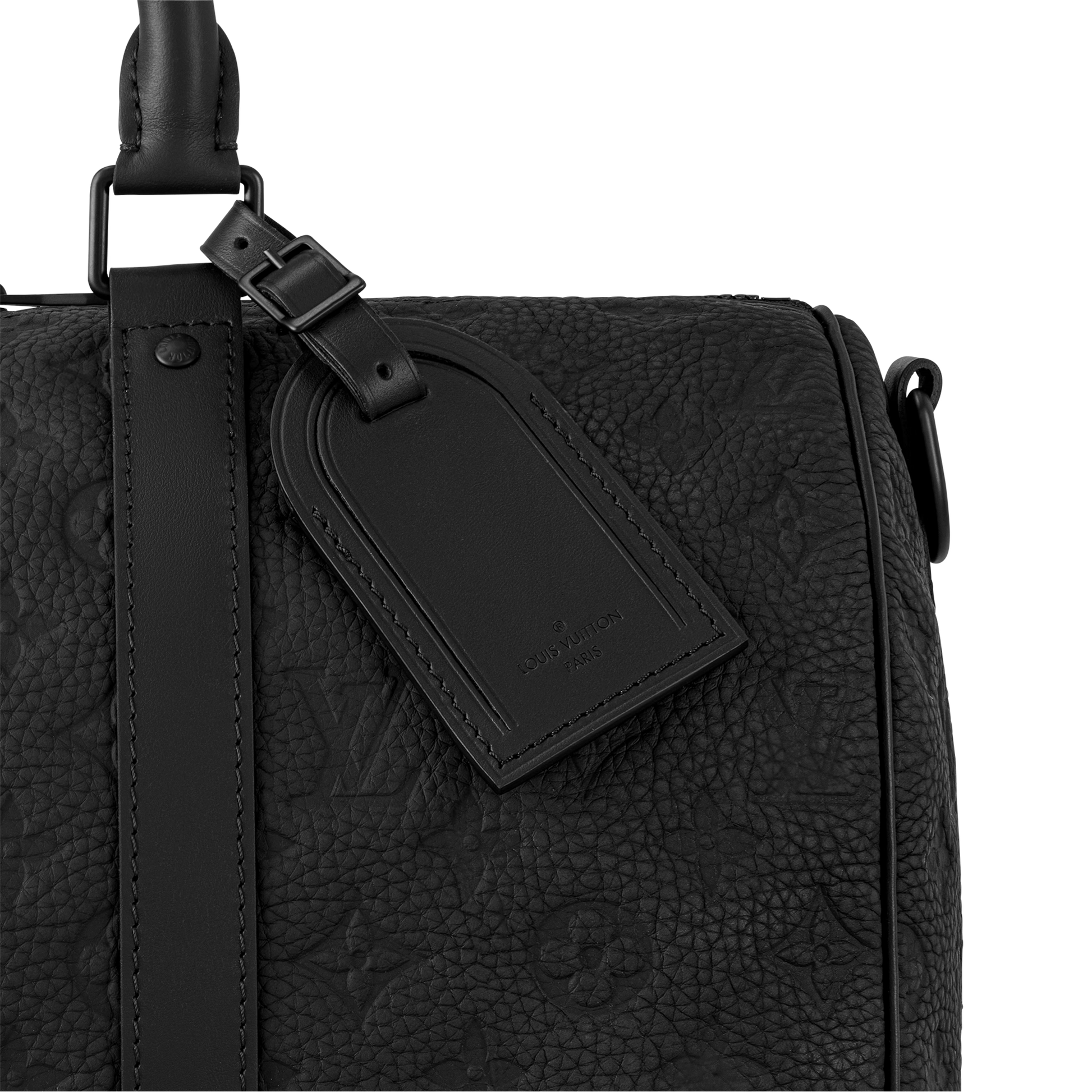 Louis Vuitton Taurillon Monogram Keepall Bandoulière 35 Duffle Bag – Black