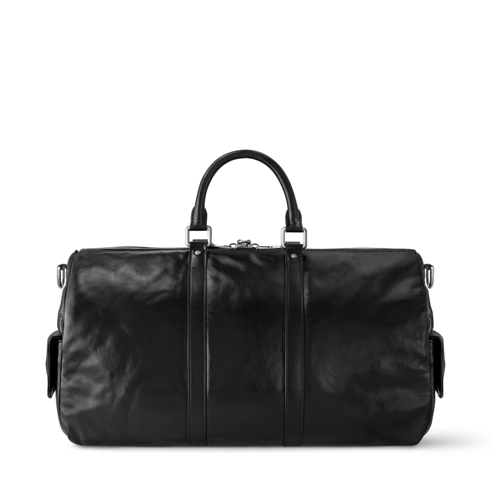 Louis Vuitton Calfskin Keepall Cargo Bandoulière 50 Travel Bag – Black