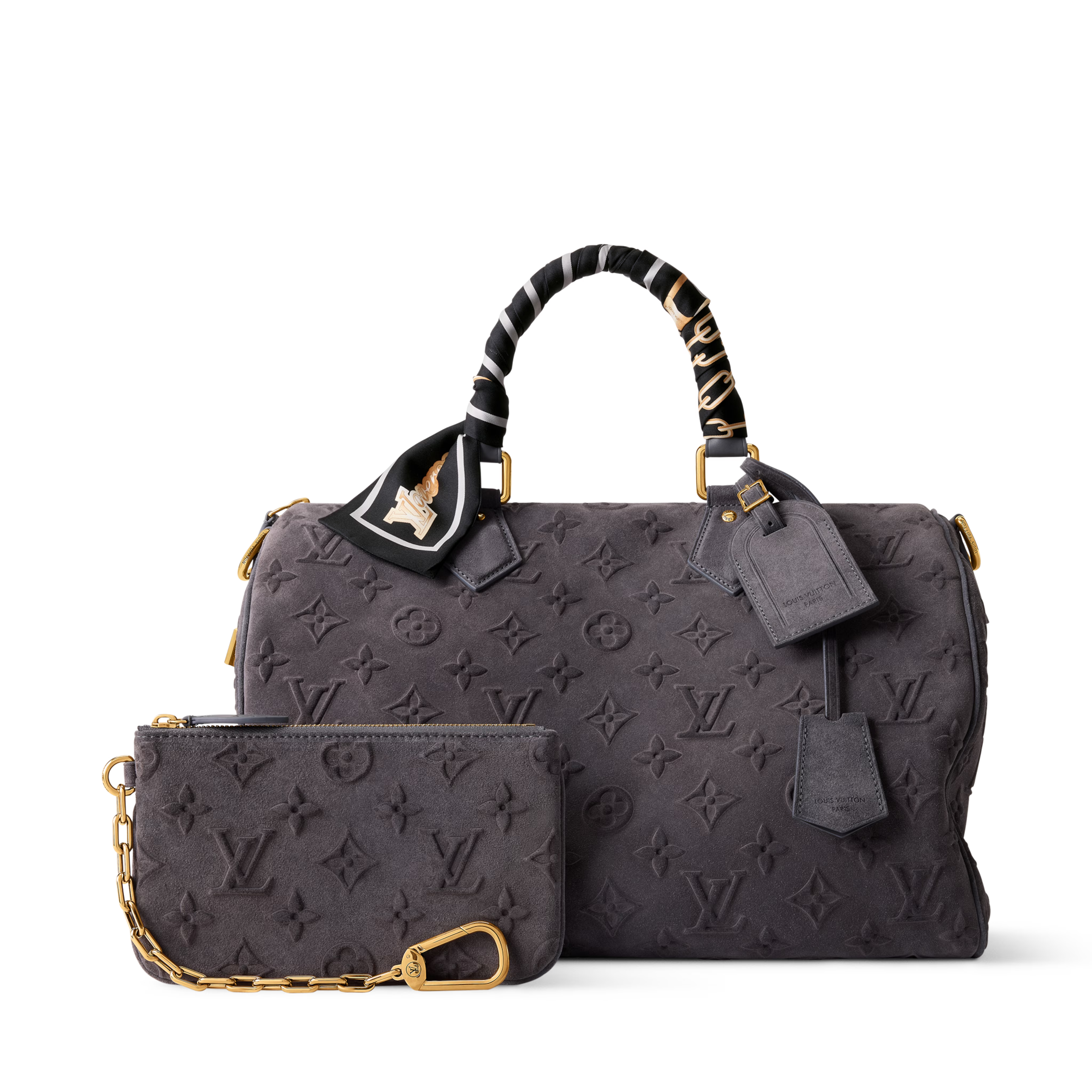 Louis Vuitton Autres Cuirs Monogram Speedy P9 Bandoulière 40 Duffle Bag – Gray