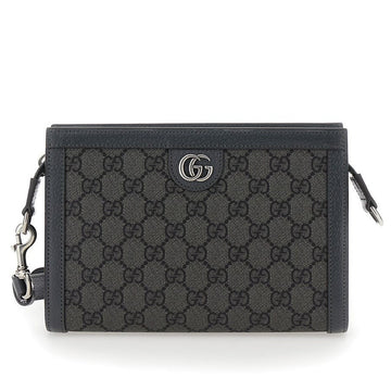 Gucci GG Supreme Ophidia Mini Clutch Crossbody Bag – Grey