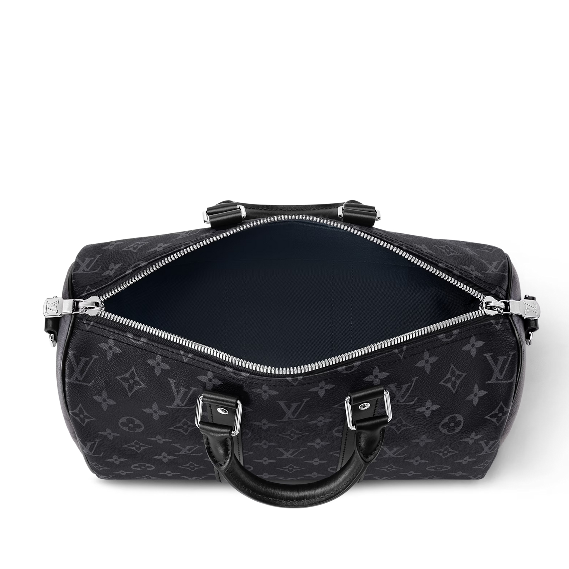 Louis Vuitton Monogram Eclipse Keepall Bandoulière 35 Duffle Bag – Black
