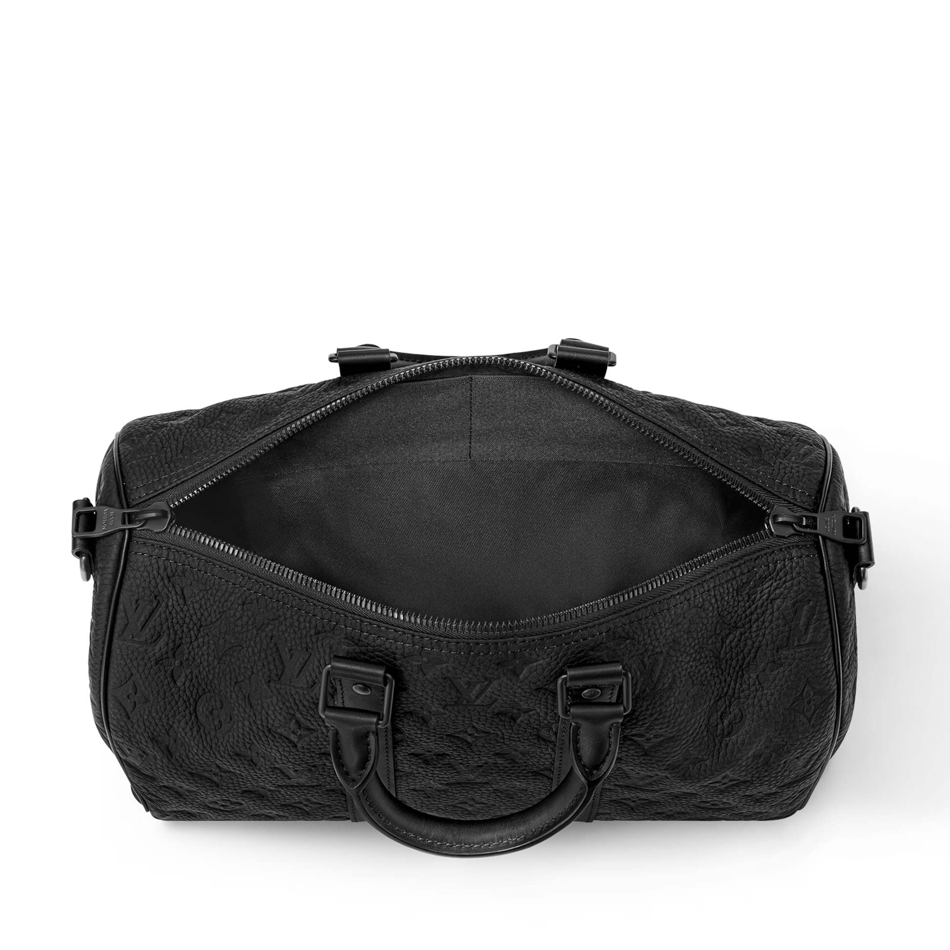 Louis Vuitton Taurillon Monogram Keepall Bandoulière 35 Duffle Bag – Black
