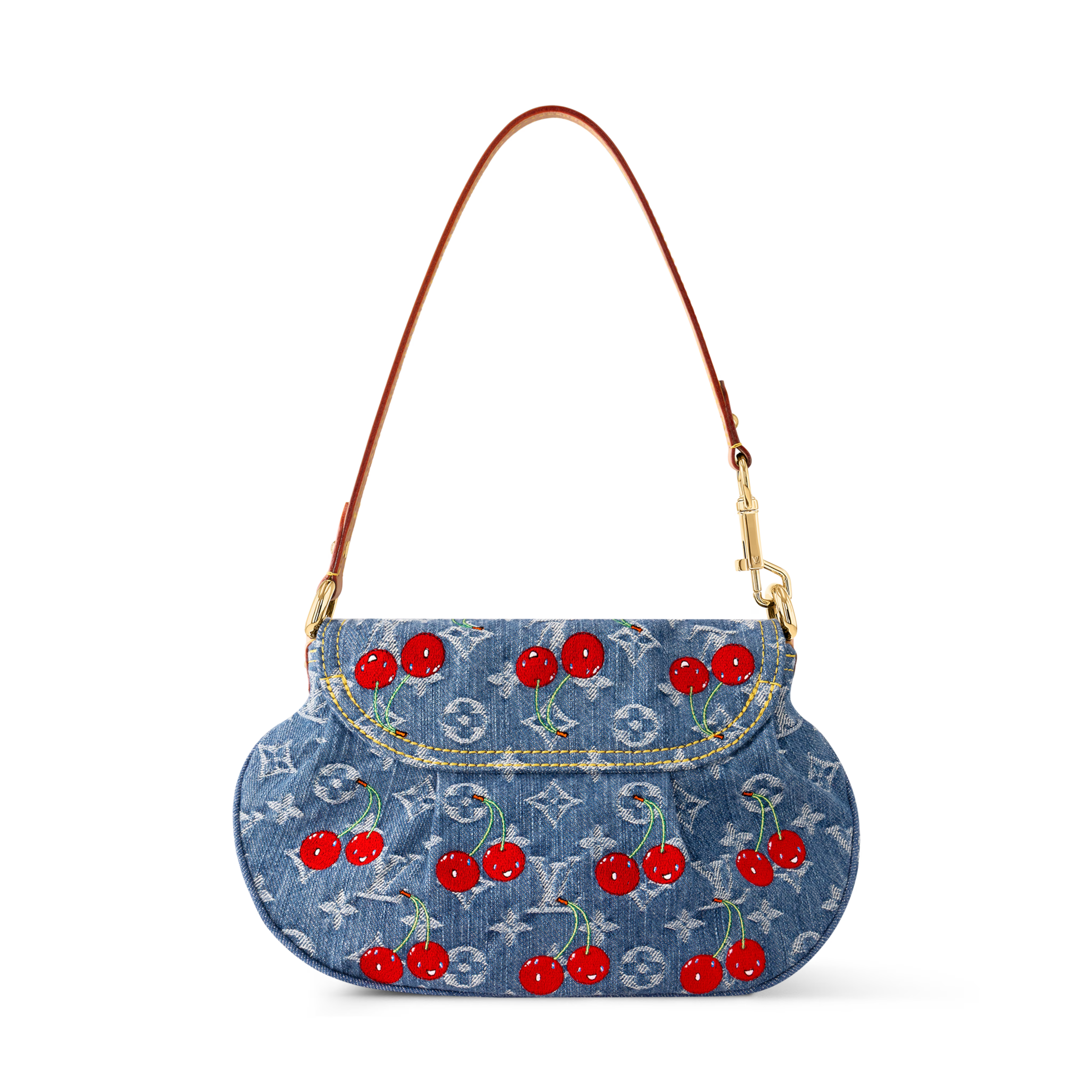 Louis Vuitton LV x TM Monogram Cherry Denim Sunset Shoulder Bag  – Blue