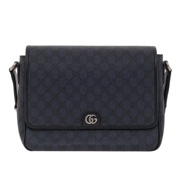 Gucci Supreme Canvas Ophidia Medium Messenger Bag – Blue