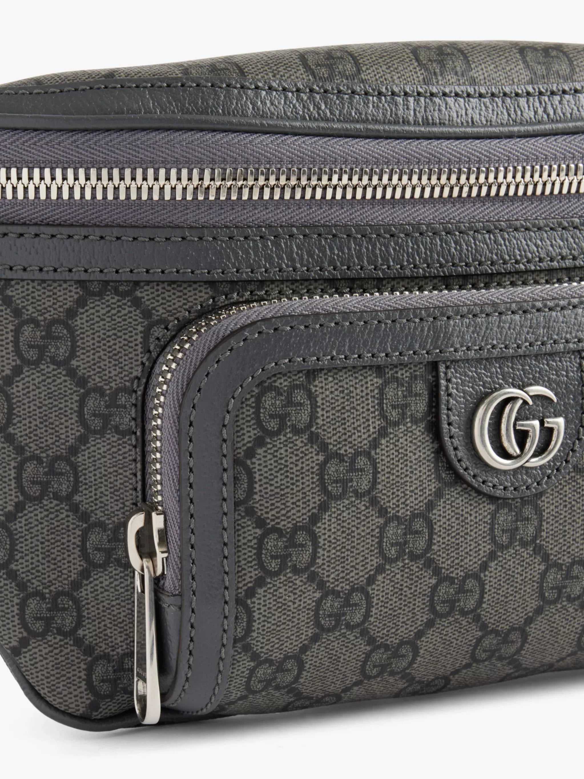 Gucci Ophidia Interlocking G Canvas Bum Bag – Grey