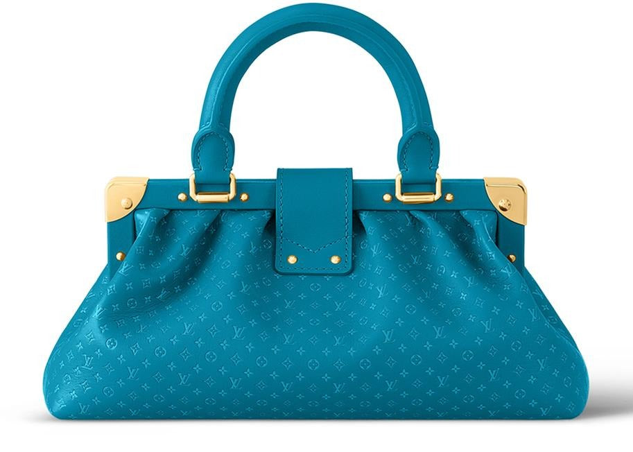Louis Vuitton Calfskin Monogram Clutch Bag – Blue