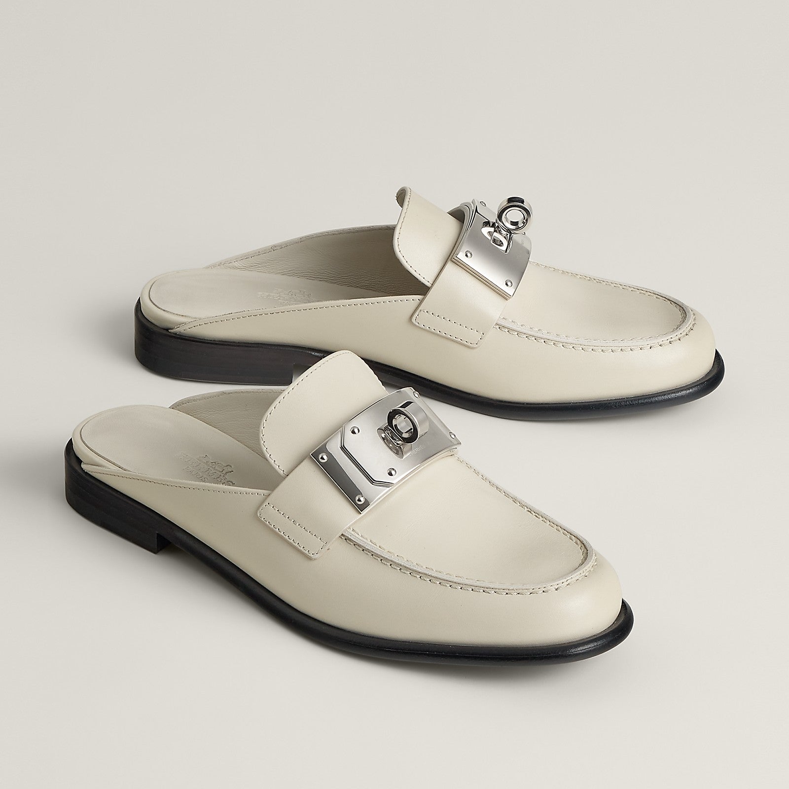 Hermes Lota Mules - White of Paris