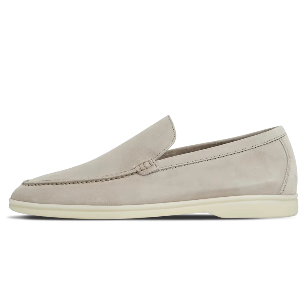 Loro Piana Summer Walk Suede Loafers - Light Grey (247)