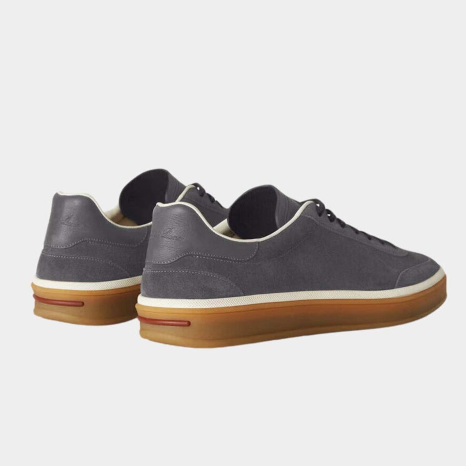 Loro Piana Tennis Walk Suede Sneakers - Warm Gray (158)