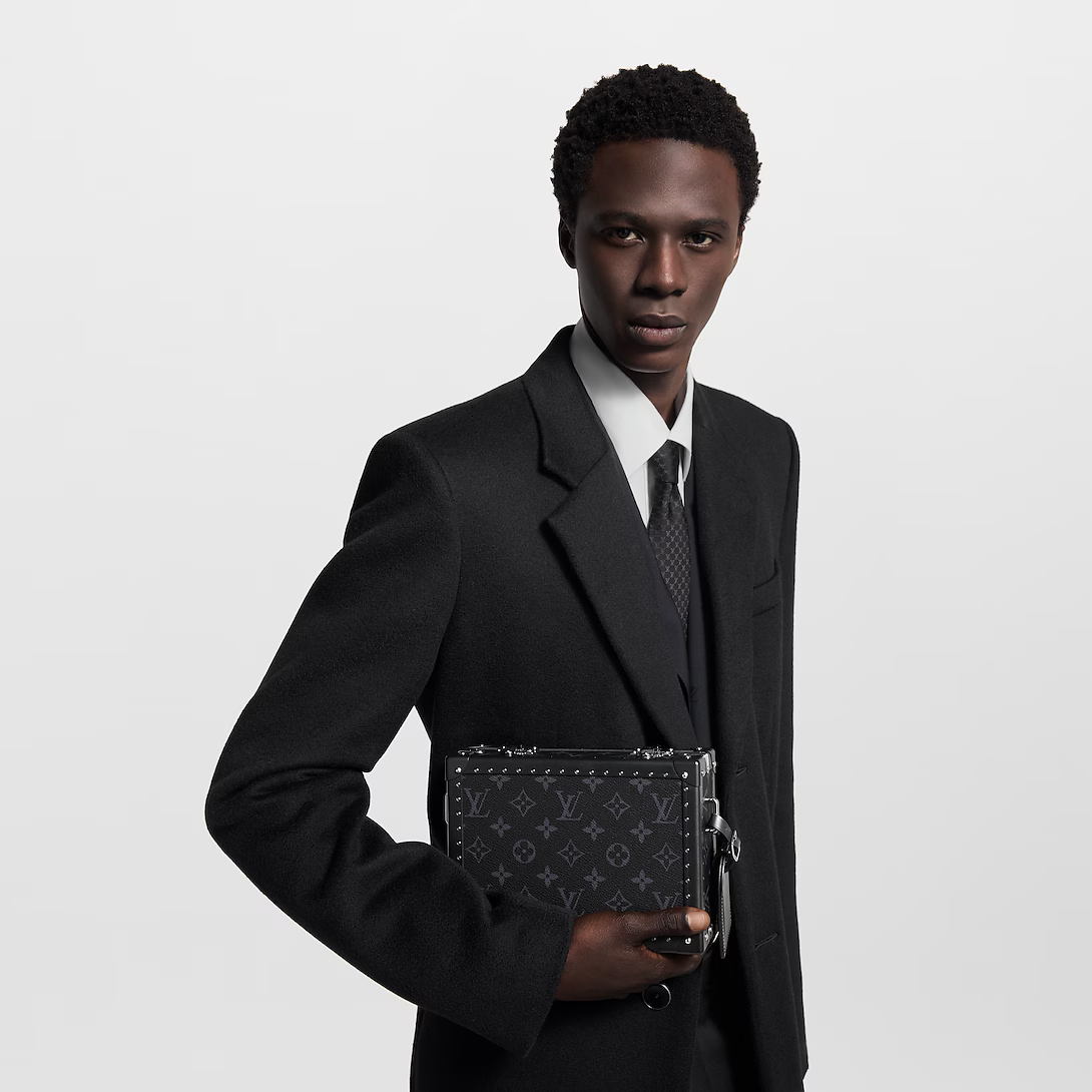 Louis Vuitton Clutch Box Bag - Monogram Eclipse Black