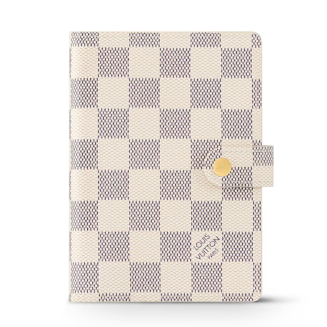 🎁 Louis Vuitton Small Ring Agenda Cover Damier Azur Canvas - White (100% off)