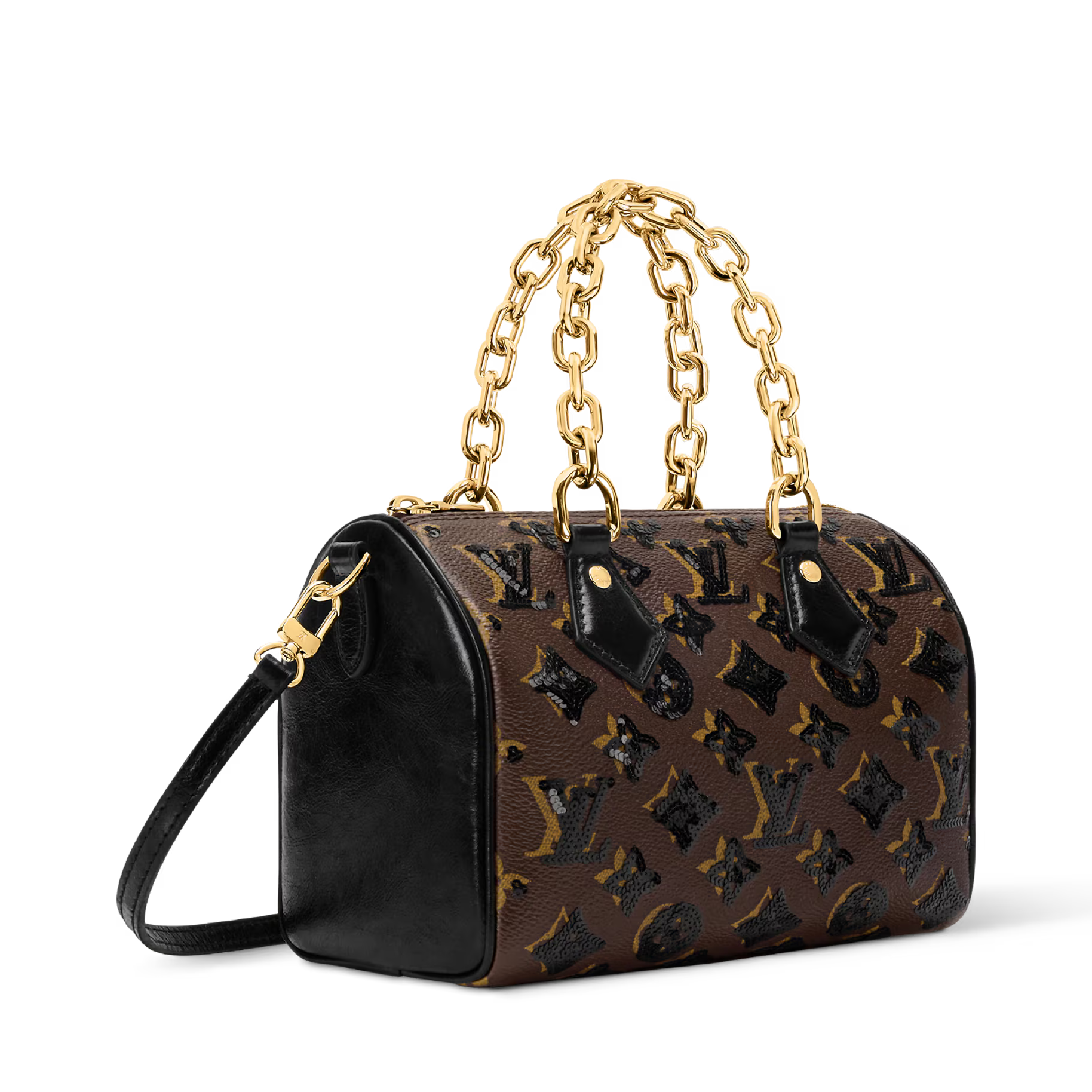 Louis Vuitton Monogram Sequins Speedy Bandoulière 20 Handbag – Brown