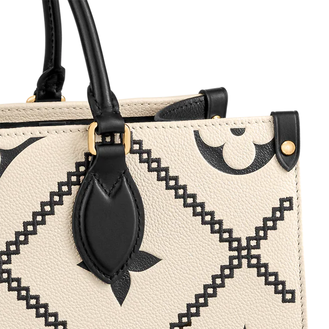 Louis Vuitton Empreinte Monogram Giant Broderies OnTheGo MM Tote Bag - White