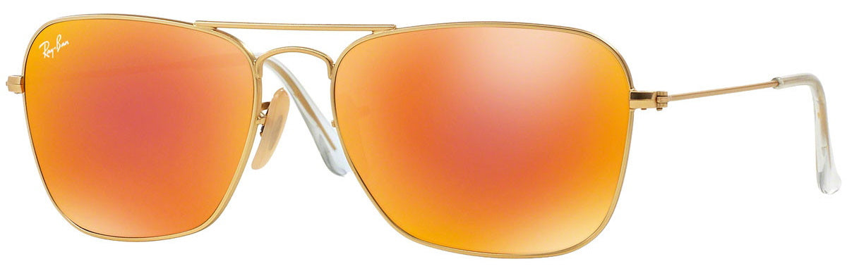 Ray Ban Caravan RB3136 112/69 Square Gold Frame Sunglasses